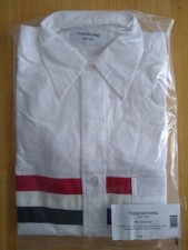NWOT Thom Browne White Button Down 3 Body Stripe Grosgrain TB0 14-31 XS MSRP 450