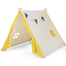Play Tent Kids Indoor Playhouse Children Gift Toddler w/Solid Wood Frame Holiday