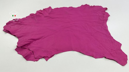PINK NATURAL GRAINY VEGETABLE TAN Thick Lamb Leather 2 skins 11sqf 1.1mm #C4059 - Picture 2 of 7