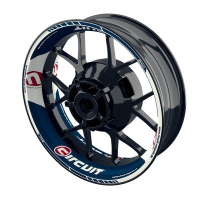 Felgenaufkleber Motorrad Wheelsticker Circuit V2 blau