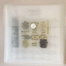 A1075 Woodland Sentiments Close To My Heart Acrylix Clear Stamp Set Good Luck