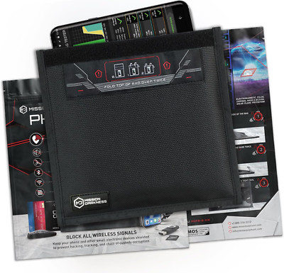 Faraday Bag for Phones - Signal Blocking, Anti-Hacking, Tracking, Spying, EMP