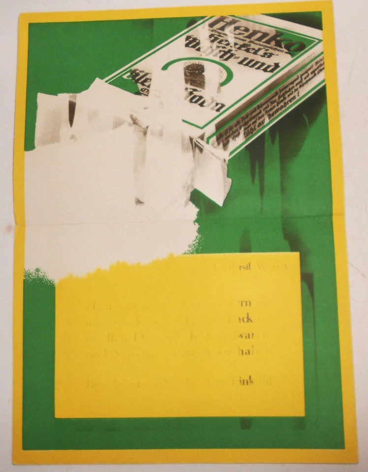 Werbe Prospekt Henko Waschmittel 1932 Reinigungsmittel (H8 - Bild 3 von 3