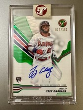 2024 Topps Pristine Trey Cabbage 17/150 Green Pristine Refractor RC Auto #PA-TC