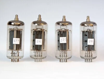 4 PCS 6P45S (EL509 EL519 6K6G) SVETLANA TETRODE TUBE. LIGHTLY USED TESTED. - Image 1 of 4