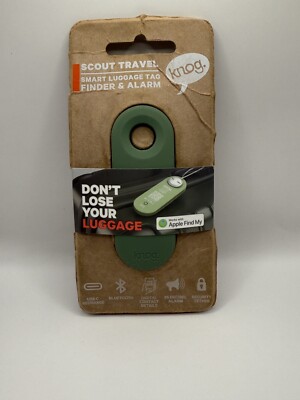 Knog Scout Travel Smart Luggage Tag Finder & Alarm ~ Green