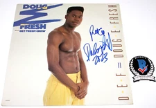 DOUG E. FRESH RAPPER SIGNED D.E.F. 12" INCH SINGLE VINYL RECORD BECKETT BAS COA