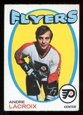 1971-72 OPC O PEE CHEE NHL HOCKEY #33 Andre Lacroix PHILADELPHIA FLYERS Card