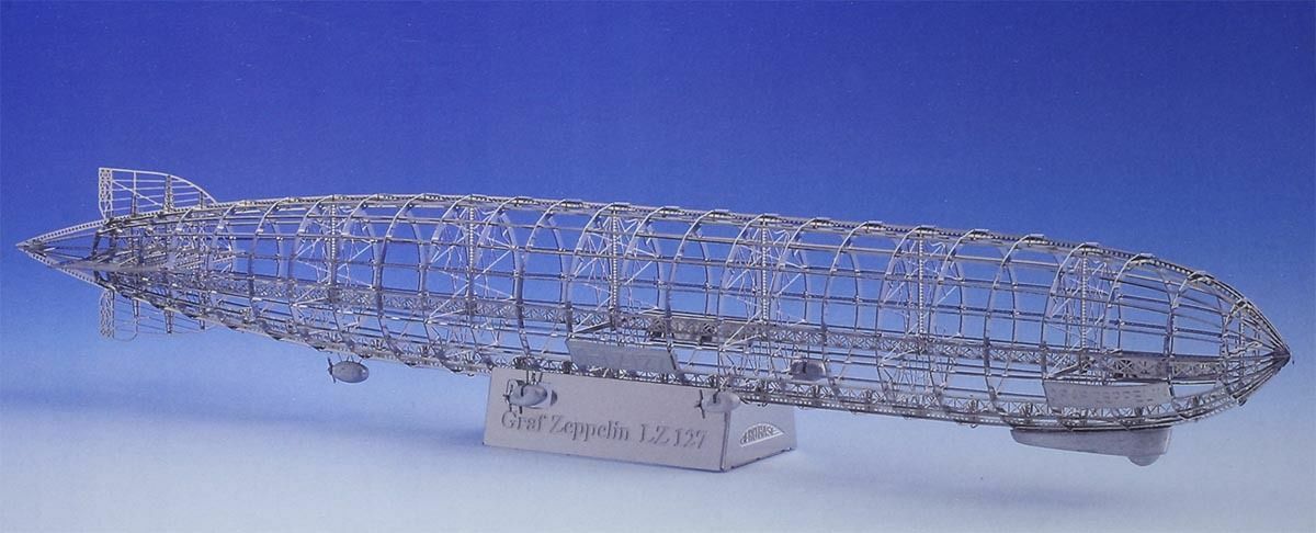 Graf Zeppelin LZ 127 Stainless Steel Model – Japanese Aerobase Aviation Kit (80 Pieces)