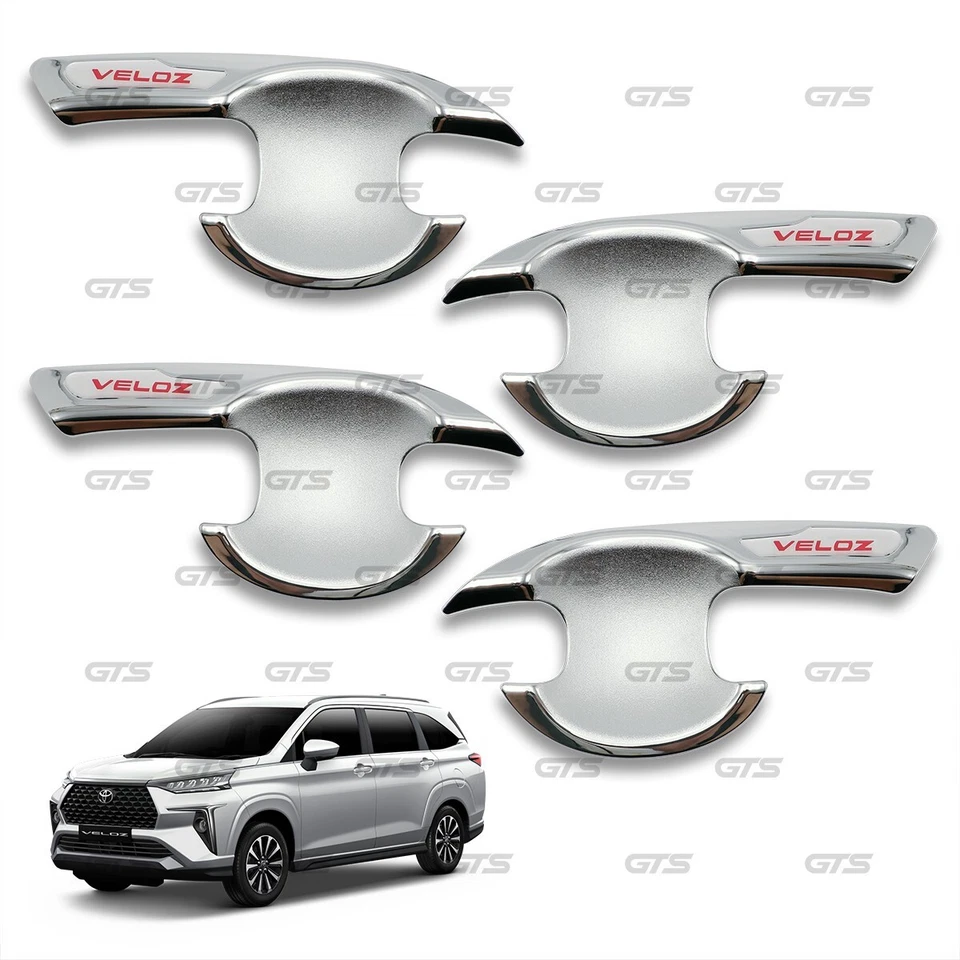 Fits Toyota Avanza Veloz SUV 2022 - 24 Chrome 4Dr Bowl Insert Handle Cover - Image 3 of 4