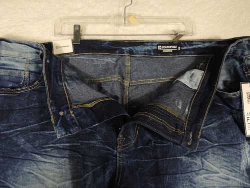 Southpole Jeans Mens Size 46/33 Blue Stretch Active Flex Fade Y2K Denim straight - Picture 4 of 10