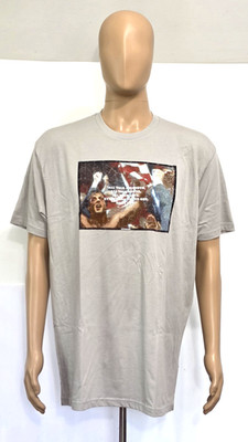 Superare Rocky X Mens Graphic Print Cotton Crew Neck T Shirt Grey X-Large