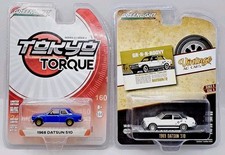 Greenlight Tokyo Torque and Vintage Ads 1968 1969 DATSUN 510 1/64 Lot of 2 New