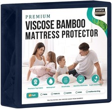 Premium Waterproof Mattress Protector, Viscose Made from Bamboo Mattress Cove...