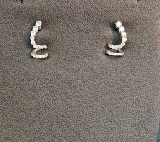 Helzberg Diamond swirl earrings in 14ct white gold