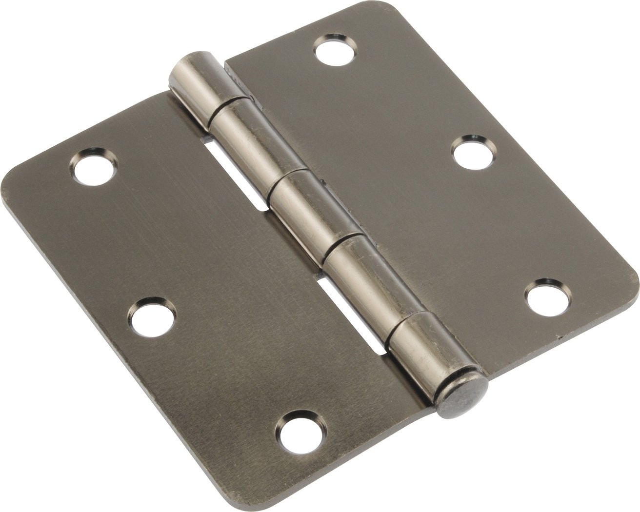 Hillman 1/4" Round Corner Door Hinge Pewter (3-1/2") 853389