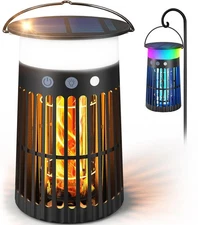 Solar Bug Zapper Outdoor, Portable Electric Mosquito Killer with Panel Sensor...