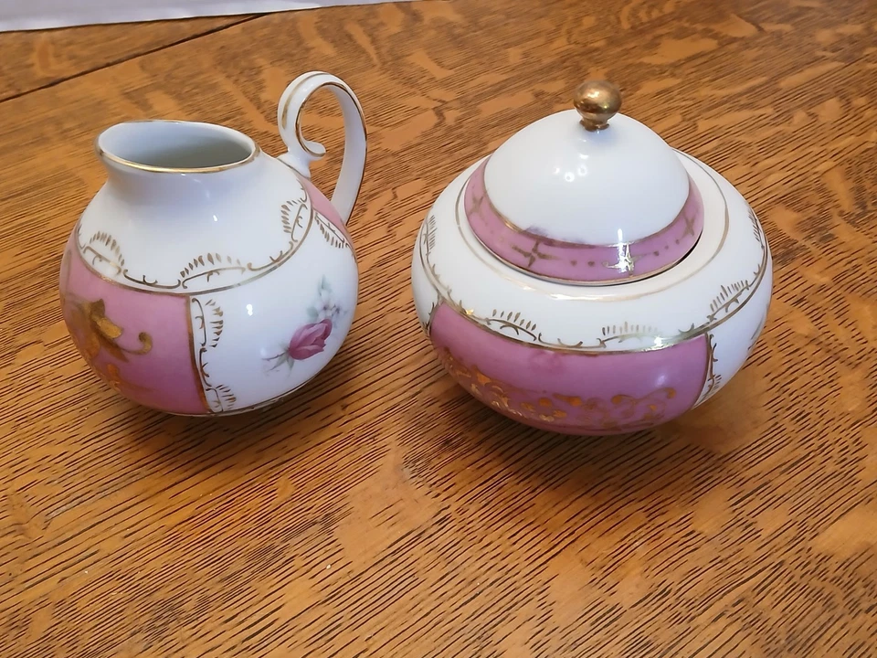 Hermoso Juego de Café Desayuno Rosa y Blanco 12 Piezas Foto 4 de 4