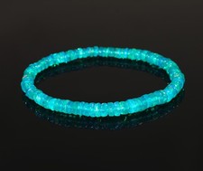 Green Ethiopian Opal Bead Bracelet   Stretchable Crystal Healing Jewelry