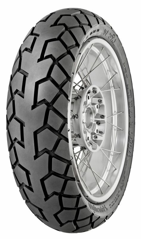 Pneu arrière Continental TKC 70 pour éviter les glissades en moto trail