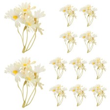 12Pcs Artificial Daisy Flower for Floating Candle Centerpiece, Milky White
