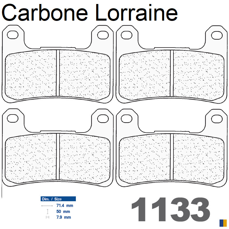 Plaquettes Carbone Lorraine frein avant M 1800 R2 endurance et freinage stable