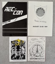 Vintage Star Trek Official UK Convention Programme x 4 Frontiers Conduit 1990-92