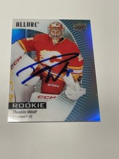 Dustin Wolf Signed Card Upper Deck UD Allure Rookie RC JSA COA IP Auto Flames a