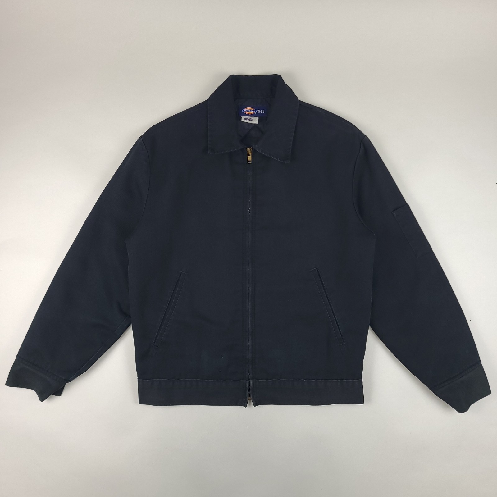 Vintage Dickies Jacket Mens Small Black Quilted Lining Work 