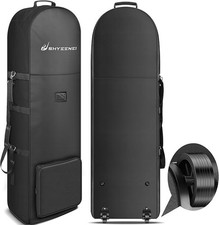 Hard Case Golf Club Travel Bag with Wheels Luggage Lock Cover Airline Waterproof