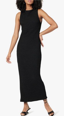 NWT Women's Gabriela High Neck Cut-in A-line Side-Slit Maxi Sweater Dress Size S