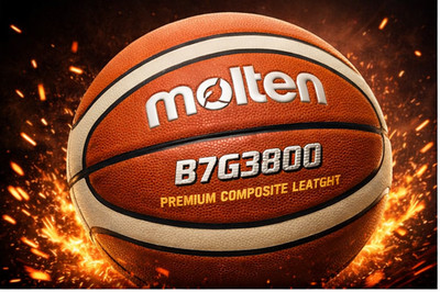 Molten BG3800 FIBA Approved Indoor/Outdoor Basketball Ball - Orange/Ivory, Size