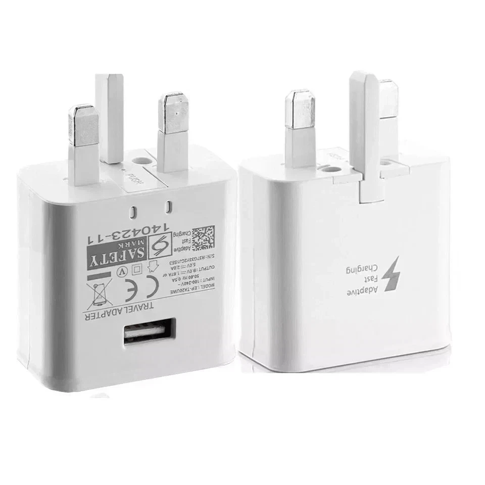 Adaptador de cargador súper rápido de 25 W enchufe y cable para todos los teléfonos Samsung Galaxy Reino Unido Foto 2 de 4