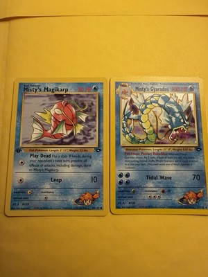   Misty s Gyarados Holo + Magikarp Pokémon Gym Challenge Duo   WOTC Vintage  