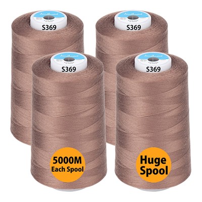 All Purpose Sewing Thread from 100% Spun Polyester for Serger, Overlock, Merr...