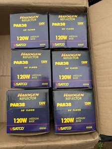 Six (6) Satco S2325 30-degree Flood Light Bulb 120PAR38/FL-130V 120W Medium Base