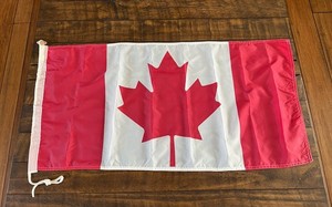 Vintage Canada Marine Yacht Flag Nylon 34”x16.5” SCYTHES INC