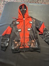 Marvel Deadpool Mesh-mask Hoodie Zip Jacket With Pockets Size M