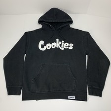 Cookies Hoodie Black White Original Logo Sweatshirt Mens Size Medium