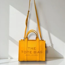 MARC JACOBS The Tote Bag Leather A4 Yellow Genuine Leather Authentic Bag