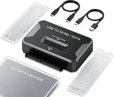 M2 NVME Enclosure USB to SATA Adapter, External Hard Drive Reader for M.2 Nvme M