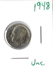 Coin United States 10 Cents (Roosevelt) 1948 KM195, ASW .0723