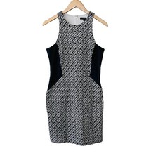 Banana Republic Colorblock Sleeveless Sheath Dress Size 10 Black White
