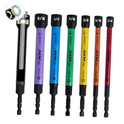 6 PCS Hollow Nut Driver Set, Magnetic nut 6 PCS Hollow Magnetic Nut Driver Set