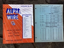 Rare Original Alpha Wire Corp. Radio, Auto, Electrical Catalog New York NY