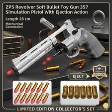 ZP5 Revolver Soft Bullet Toy Gun 357 Simulation Pistol With Ejection Action