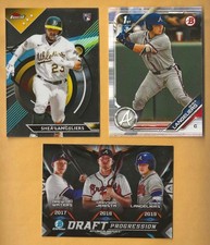 SHEA LANGELIERS 2019 BOWMAN DRAFT #BD-67 + 2019 BOWMAN CHROME #DPR-ATL
