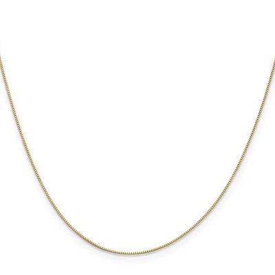 14K Gelbgold 0,5-0,95 mm Box Kette Halskette 13-30 Zoll Herren Damen