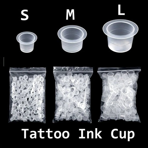 Disposable Microblading Tattoo Ink Cups S/M/L Plastic Permanent Makeup - product listing photo