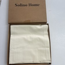 Solino Home 75 Cotton X 25 Linen Ivory Curtain 52 x 108 2 in 1 Hanging Style